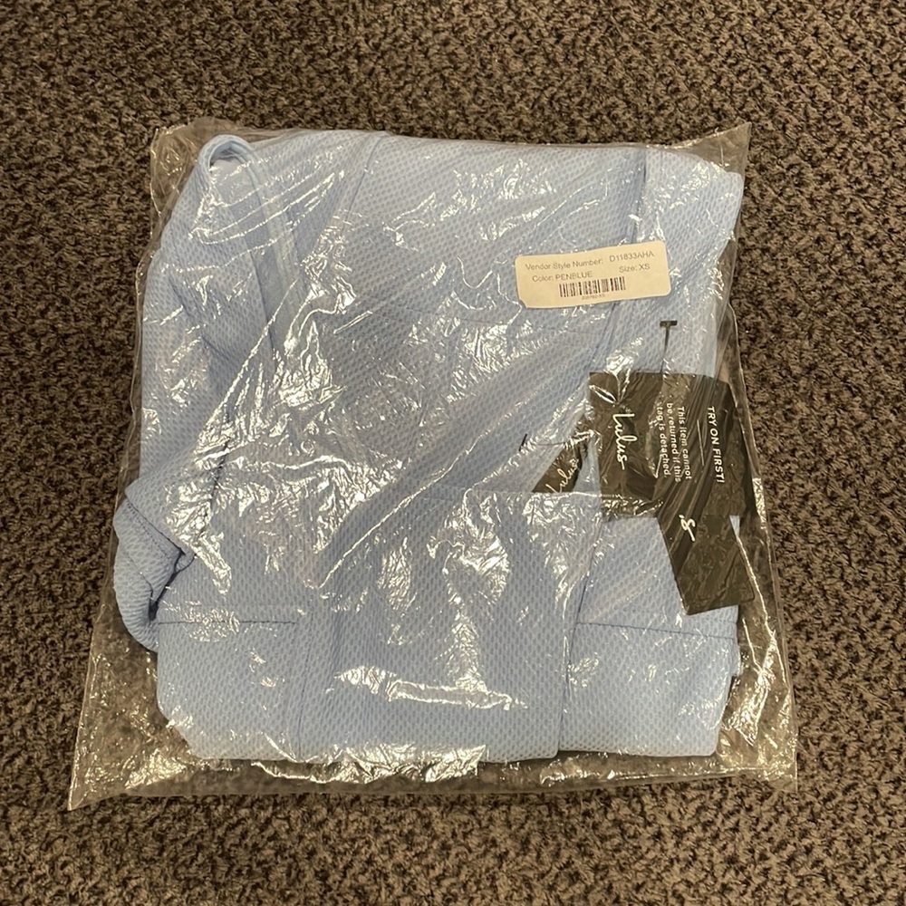 NWT Lulus Home Before Daylight Periwinkle Dress - Picture 4 of 8